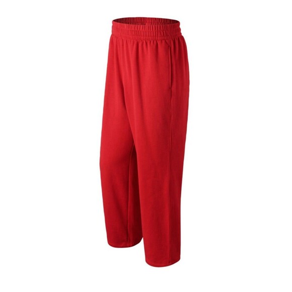 Size XL Mens New Balance Training Sweatpants Red Joggers Pants Fleece NEW - Picture 2 of 3